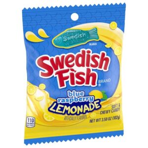 Swedish Fish Blue Raspberry Lemonade 3.59oz Peg Bag 12ct